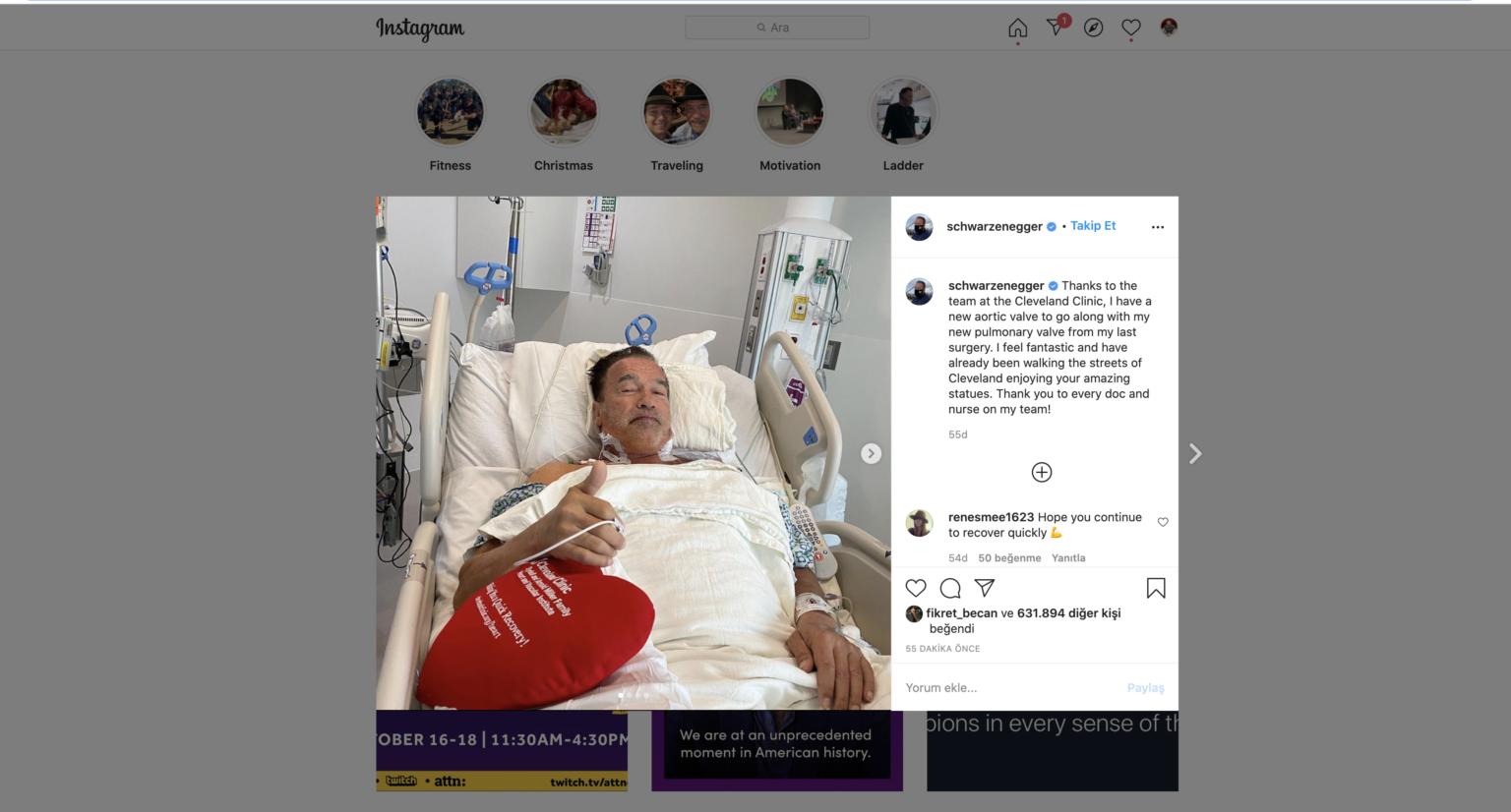 Arnold Schwarzenegger Başka Bir Kalp Cerrahisi Hastanesinde Özgür Gerçel