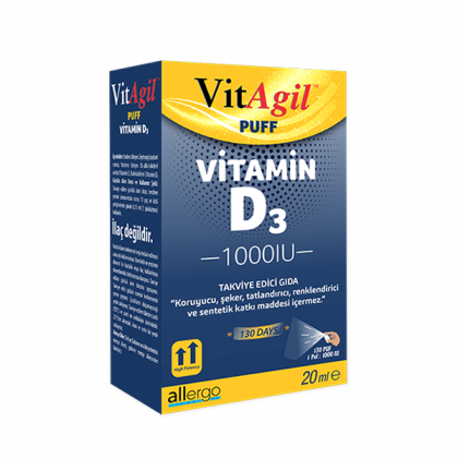 VitaGil Puff Vitamin D3 (1000IU) 20ml – 130 Puff